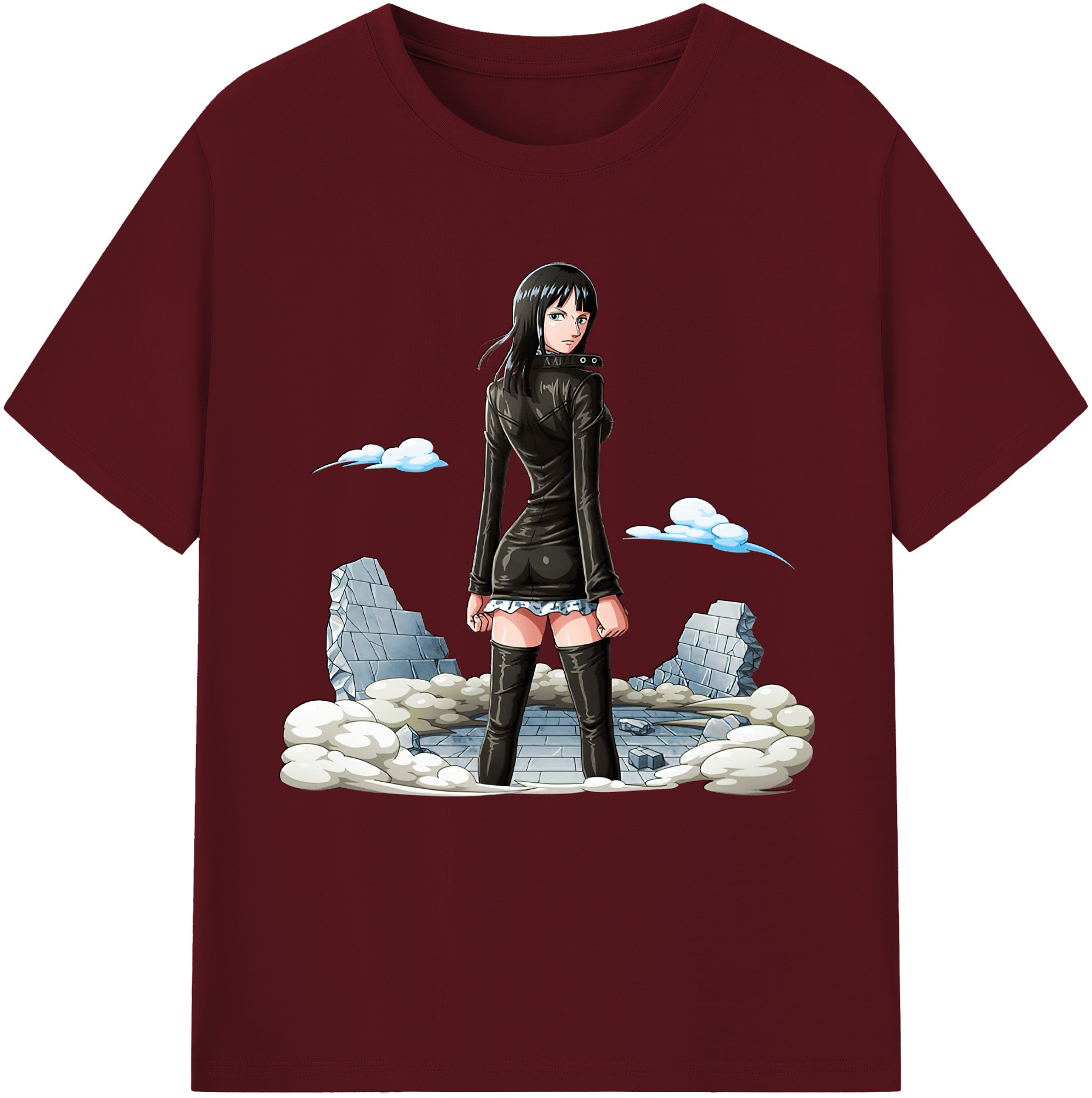 ワンピース ニコ・ロビン ONE PIECE Nico Robin 綿100％半袖Tシャツ（フロントプリント）